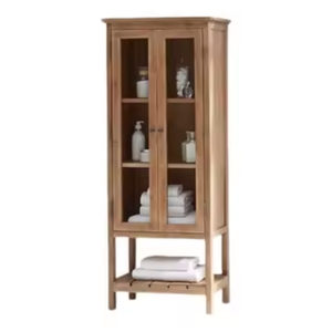 Gabinete de sala de estar con vidrio transparente Diseños contemporáneos modernos a precio al por mayor Hecho a mano Originalmente Indonesia - Product Image 1