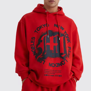 Survêtement de broderie en détresse à fermeture éclair pour hommes pantalons empilés pantalons de survêtement évasés et ensembles de sweat à capuche survêtement évasé en gros - Product Image 4