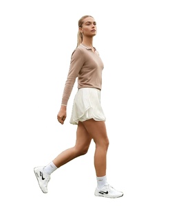 Jupes de golf et de tennis noires de haute qualité, respirantes, écologiques, taille haute, mini-longueur, design plissé, tissu nylon/spandex - Product Image 3