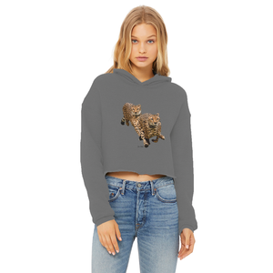 Sudadera con capucha corta para mujer Cheetah Brothers, con borde sin rematar, transpirable, de punto, informal, arcoíris, talla XS, de otoño, con bordado de seda y cierre de cremallera - Product Image 3