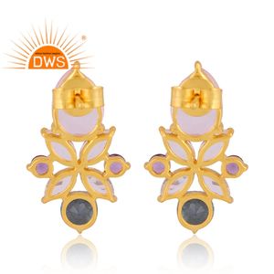 Pendientes colgantes de piedras preciosas naturales de plata de ley de último diseño, fabricante de joyería personalizada - Product Image 4