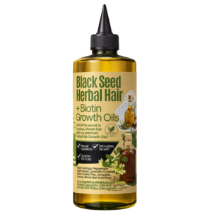 Aceites para el Crecimiento del Cabello a Base de Semillas Negras + Aceites para el Crecimiento con Biotina 250 ml Desbloquea el Secreto para un Cabello Lujoso y Vibrante con Nuestro Producto Herbal Premium - Product Image 1