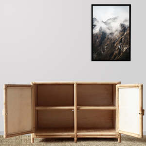 Mueble Zapatero de Ratán Natural de Primera Calidad, Moderno, con Cajones para Sala de Estar - Product Image 5