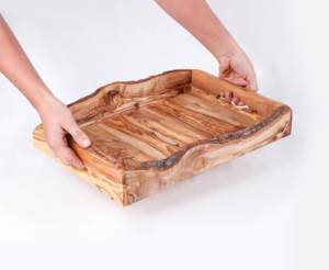 Bandeja de Servir Rústica de Madera de Olivo con Asas, Bandeja Rectangular para Mesa de Centro y Catering, 3 Tamaños, Venta al por Mayor - Product Image 4