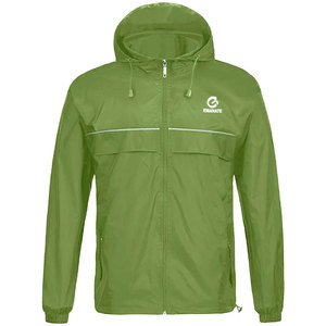 Chaquetas Cortavientos de Lona Impermeables con Capucha para Hombre, Estilo Urbano, con Logotipo de Marca Personalizado, Cierre Frontal, Talla Personalizada, 100% Poliéster - Product Image 1