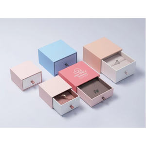 CBB-0196กล่องลิ้นชักเครื่องประดับที่มีการดึงริบบิ้นบรรจุภัณฑ์กระดาษแข็งสำหรับแหวนและสร้อยคอ - Product Image 1