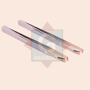 Outil d'extension de sourcils et de cils en acier inoxydable à pointe inclinée - Product Image 2