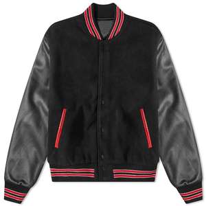 Blouson universitaire homme 2025 de haute qualité avec logo personnalisé, col montant, style urbain, color block, pour l'hiver, grandes tailles - Product Image 1