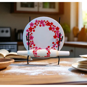 Trendy Chakla Belan Set-Kitchen <b>Rolling</b> <b>Pins</b> <b>Pastry</b> <b>Boards</b> Eco-Friendly Marble/Wooden/Metal Baking Tools for Home Restaurant - Product Image 6