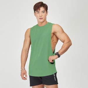 Verano nuevo logotipo personalizado hombres deportes Fitness gimnasio camiseta sin mangas transpirable entrenamiento Jogging desgaste Casual entrenamiento correr de talla grande - Product Image 4