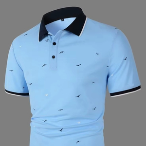 Camiseta Polo Clásica para Hombre, Cuello Clásico, Manga Corta, Tela Cómoda y Duradera, Adecuada para Uso Diario Informal - Product Image 1