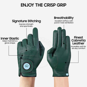 Gants de golf en cuir personnalisés avec logo en gros - Utilisation sportive, séchage rapide, respirants, légers, unisexes, toutes tailles disponibles - Product Image 2