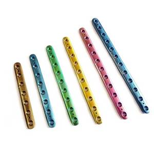 Kit d'implants chirurgicaux orthopédiques manuels en acier inoxydable titane, plaques étroites LCP 50 mm, lot de 6 pièces, pour usage vétérinaire - Product Image 6