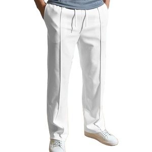 กางเกงขายาวผู้ชายแฟชั่นลำลองสีพื้นคุณภาพสูง ขายดีประจำฤดูใบไม้ผลิ/ฤดูร้อน ทรงหลวม สีพื้น - Product Image 4