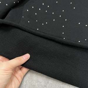 Sweat à capuche streetwear graphique en strass d'hiver de haute qualité personnalisé pour hommes 100% coton biologique épaules tombantes surdimensionné - Product Image 4