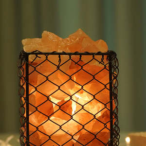 Vente flash Lampes en fer forgé sur mesure avec des morceaux de sel, style bol, décorations d'amour, meilleur prix, artisanat naturel - Product Image 2