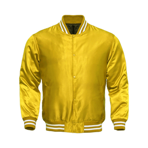Men's Custom Satin Varsity Jackets Waterproof and Thin Stand Collar Wholesale Blank Polyester Letterman Jackets - Product Image 2