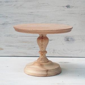 Rustic Farmhouse Wooden Cake Stand & Dessert/Cupcake Server <b>Hand</b> Polished Eco-Friendly Reusable Cake Tools Set - Product Image 5