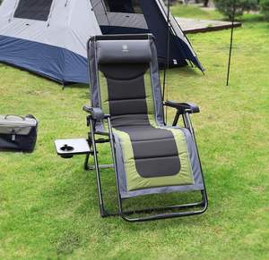 Modern Oversized <b>Chair</b> Cushioned Lounge <b>Recliner</b> Adjustable Headrest Indoor/Outdoor Patio Lawn Use Supports 350lbs Olive Green - Product Image 3