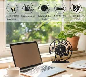 Reloj de mesa de metal con diseño de osos de latón AK en negro acabado a precio mayorista para Regalos/Decoración Para sala de estar - Product Image 4