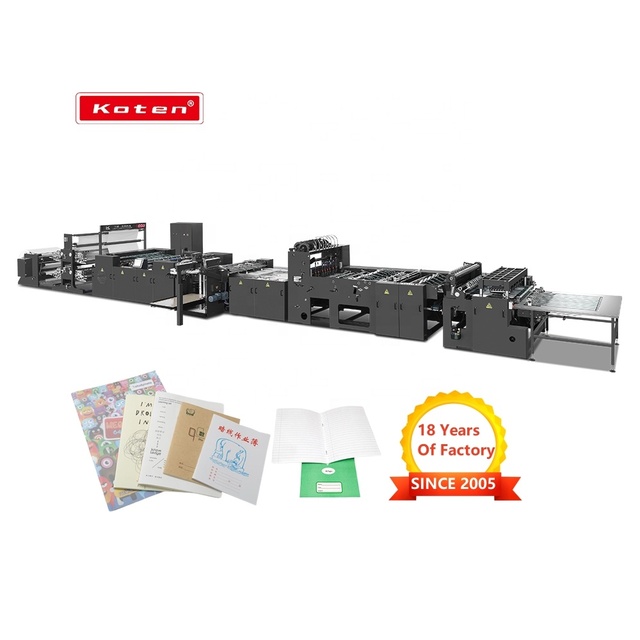 High Speed Exercise Book Making Production Line School Notebook Making Machine