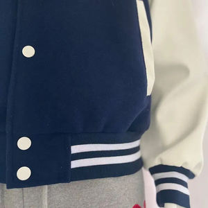 Logo personnalisé OEM veste d'université en chenille brodée en cuir à manches vintage pour hommes - Product Image 3