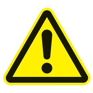 ASR A1.3/DIN EN ISO 7010 Señal de Advertencia de Área Peligrosa en Vinilo de 200 mm para Alta Visibilidad - Product Image 1