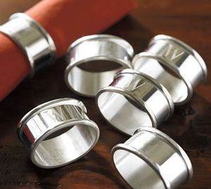 High end vintage napkin rings for formal dinner <b>tables</b> crafted in premium quality metal with ornate classic design appeal - Product Image 5