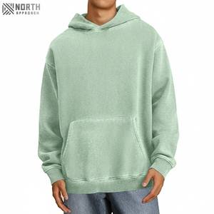 Streetwear personnalisé brodé soleil délavé lourd 100% coton épais surdimensionné en détresse Vintage hommes lavage à l'acide sweats à capuche pour homme - Product Image 1