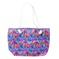 Sacs de plage turcs Ayseliza en gros, grande capacité, personnalisables, imperméables, sacs fourre-tout avec fermeture éclair, motif géométrique, en coton