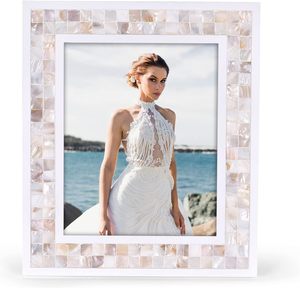 Uniquely Carved Mother Pearl Inlay <b>Mosaic</b> Picture Photo Frame Christmas Desktop <b>Wall</b> Mounted Seashell <b>Art</b> Unique Natural Crafts - Product Image 1