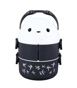 กล่องอาหารกลางวันพลาสติกสำหรับเด็กกล่องอาหารกลางวันเบนโตะพลาสติกเท็ดดี้ภาชนะบรรจุอาหารพร้อมช้อนและส้อม - Product Image 6