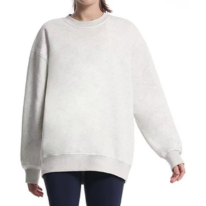 Sweat-shirts oversize pour femmes, hiver, 100% coton molletonné, effet délavé, imprimé sur le devant, logo personnalisé, qualité supérieure, séchage rapide - Product Image 1