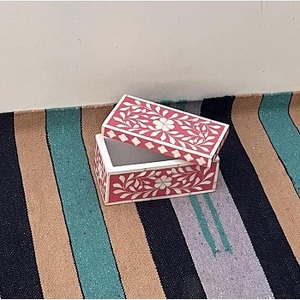 Indian Hot Custom Floral Printed Design Handmade Bone Inlay <b>Tissue</b> Paper Box Direct Wholesale Exporter and Manufacture - Product Image 3