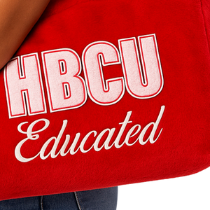 Hbcu กระเป๋าโท้ทขนสัตว์ DST สีแดงมีการศึกษากระเป๋าถือผ้ากำมะหยี่ปักลายโลโก้สโมสรกรีกของขวัญตามสั่งกระเป๋าถือแฟชั่น - Product Image 5