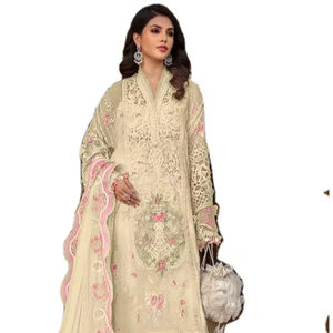 La última colección de algodón Karachi Heavy Lawn con Heavy Mal Pure Cotton Pakistani Salwar Kameez Lahore - Product Image 1