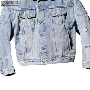 2025 veste en jean rembourrée personnalisée de luxe col rabattu avant respirant meilleure qualité Design Service OEM vestes en jean pour hommes - Product Image 5