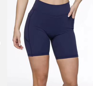 Ensemble short et soutien-gorge de sport Skinny Fitness personnalisé pour femmes Compression respirante extensible Contraste de couleur coupe en V - Product Image 3