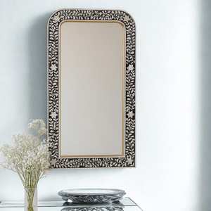 <b>Vintage</b> Inspired Handmade Bone Inlay Wall <b>Mirror</b> Frame, Artistic Decorative Wooden <b>Mirror</b> for Classic Interior Design - Product Image 3