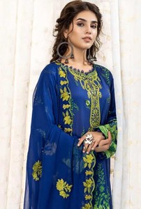 Vestido con cuello bordado, talla personalizada, nuevo, elegante, indio, paquistaní, listo para usar - Product Image 5