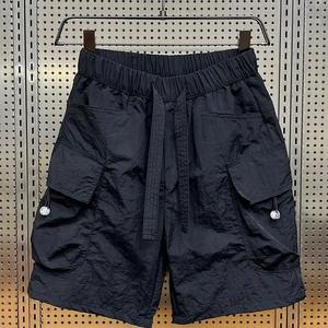 Verano hielo fino pantalones cortos para correr hombres Casual cintura elástica secado rápido estilo deportivo Fitness Jogging pantalones cortos de playa transpirables - Product Image 2