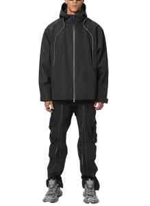 Vente en gros de vestes de pluie respirantes et stylées pour hommes avec logo personnalisé Short imperméable d'extérieur en polyester UPF 50 Motif de lettres Hiver - Product Image 2