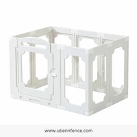 Parc de jeu pour animaux domestiques en plastique transparent acrylique, barrière d'isolement intérieure surélevée et épaissie, écologique