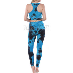 OEM Services Eco-Friendly Women <b>Yoga</b> <b>Set</b> High Quality Seamless Lightweight Breathable Solid Custom Design Elastic Waist Front - Product Image 3