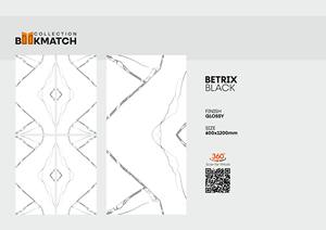 กระเบื้องพอร์ซเลนขัดเงาดีไซน์เข้าคู่กัน600x1200มม. สีดำมันวาวขนาด60x120ซม. ดีไซน์หนังสือสำหรับพื้นผนัง - Product Image 3