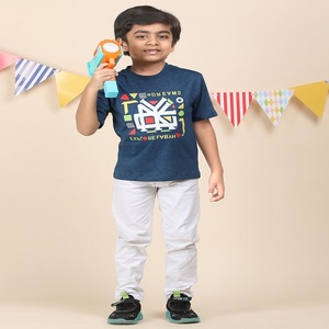 Smart Look 100% coton dans différentes méthodes d'impression et matériaux T-shirt à col rond pour garçon en stock à vendre - Product Image 3