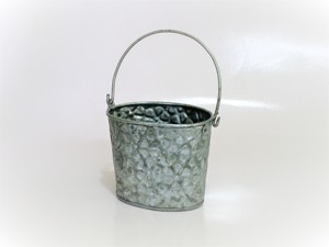 Pot de fleurs de jardin galvanisé, pot de fleurs en fer galvanisé, support de fleurs galvanisé, pot de fleurs décoratif en métal suspendu - Product Image 3