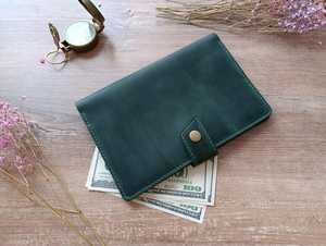 Custom Crazy Horse Leather RFID Blocking Vintage Travel Wallet Family <b>Document</b> Organizer Gift Woman <b>Passport</b> <b>Holder</b> Custom Color - Product Image 3