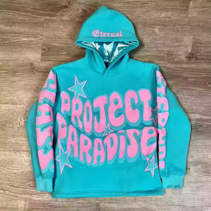 Sudadera con capucha de algodón de peso pesado Unisex invierno-digno de pantalla impresa personaje bordado técnicas lavadas sudaderas con capucha para hombres MUKKA SPORTS - Product Image 1