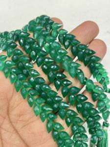 Cadena de 8 Pulgadas de Onyx Verde Natural AAA, Facetado, Forma de Lágrima, Perforado, Aprox. 6x9mm - Product Image 5